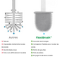 Brosse et support de toilette en silicone FlexiBrush™